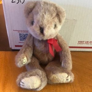 14" CMC vtg 1987 BROWN JOINTED TEDDY BEAR plush stuffed weighted tan paws